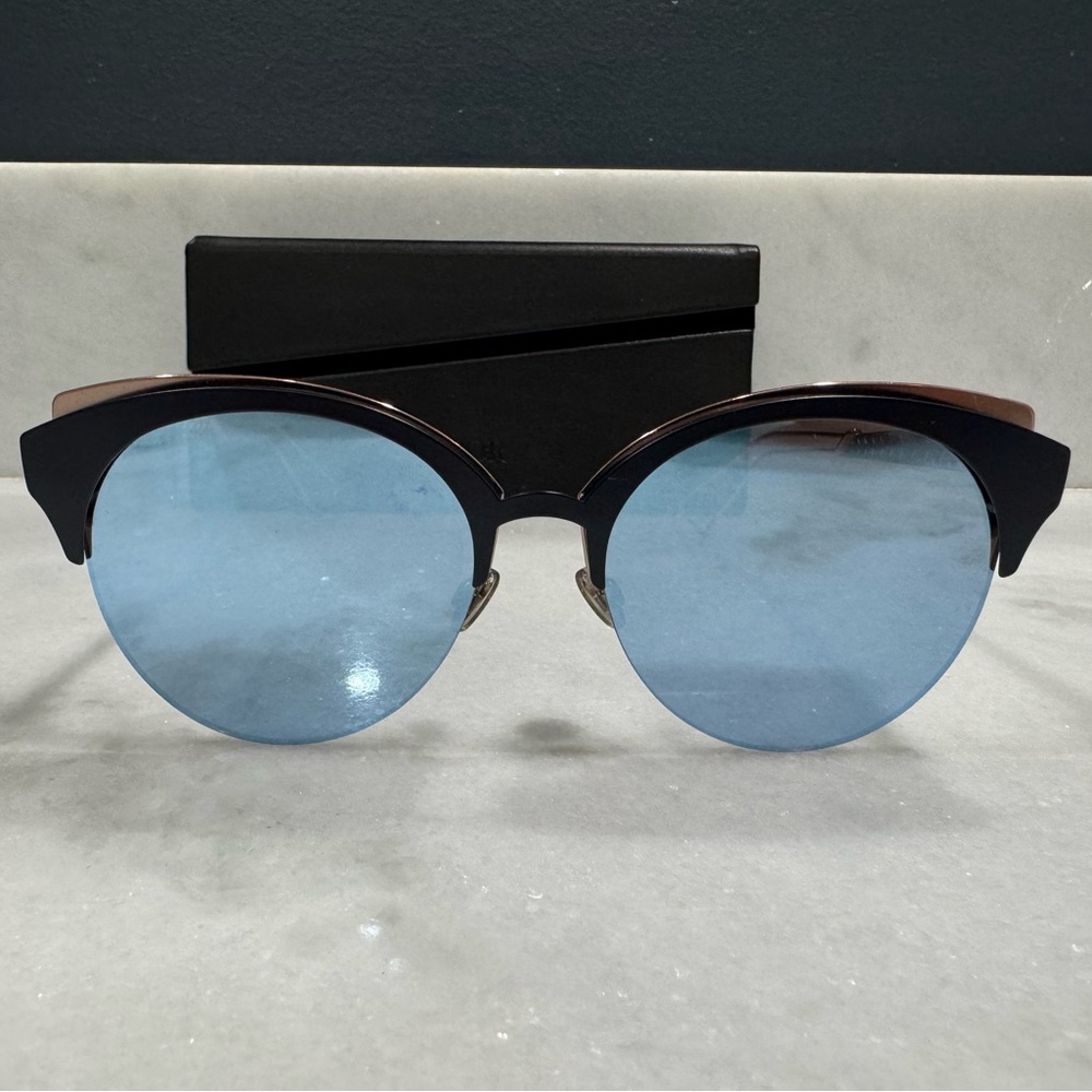 Dior Blue and Gold Sunglasses - Picture 2 of 6